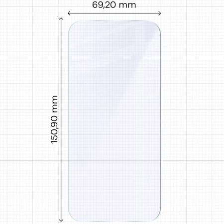 Elastyczne szkło hybrydowe Bizon Glass Mule Duo do iPhone Air, 2 sztuki