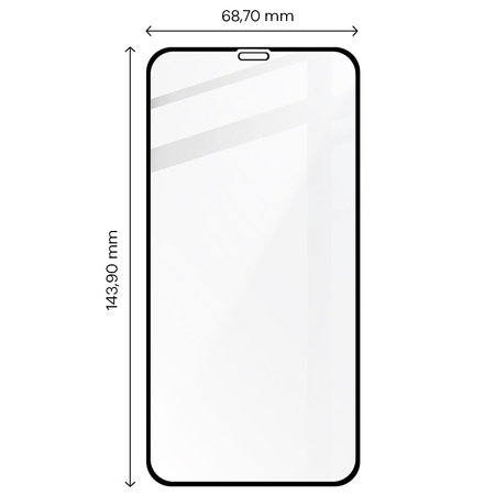 Szkło hartowane Bizon Glass Edge do iPhone 11 / XR, czarne