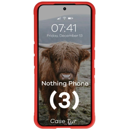 Pancerne etui Bizon Case Tur do Nothing Phone (3), czerwone