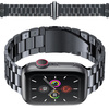 Pasek ze stali nierdzewnej Bizon Strap Watch Aura do Apple Watch 44/45/46/49 mm, czarny