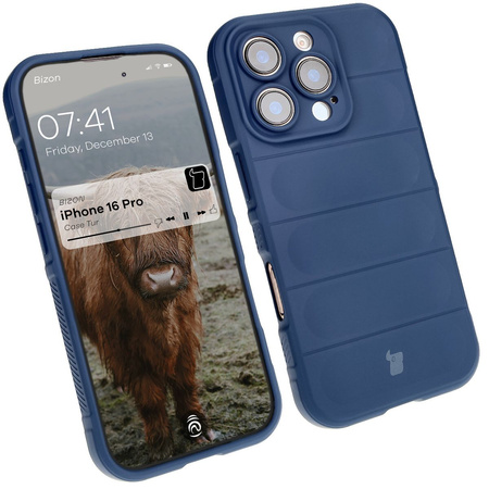 Pancerne etui Bizon Case Tur do iPhone 16 Pro, granatowe