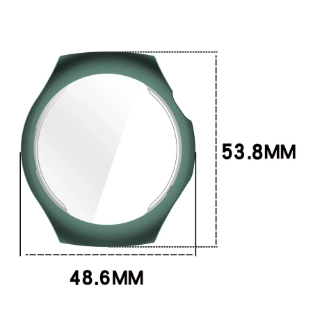 Etui z osłoną ekranu Bizon Case Watch Felipe do Huawei Watch 5 46mm, zielone