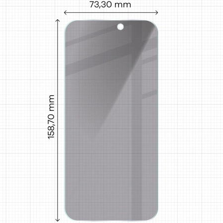 Prywatyzujące szkło hartowane Bizon Glass Clear Shadow do iPhone 17 Pro Max, przyciemniane