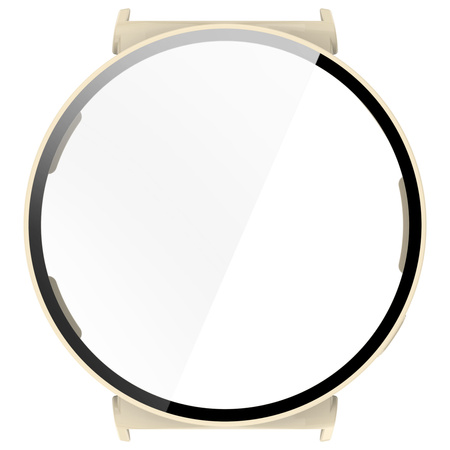 Etui ze szkłem do zegarka Bizon Case+Glass Watch do Huawei Watch GT 5 41 mm, beżowe