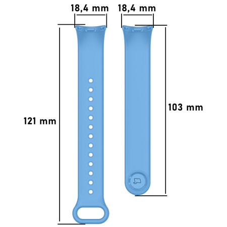 Pasek Bizon Strap Watch Dots do Xiaomi Mi Smart Band 8, niebieski