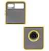 Etui z uchwytem na palec Bizon Case Hybrid Ring do Motorola Razr 40, przydymione z żółtą ramką
