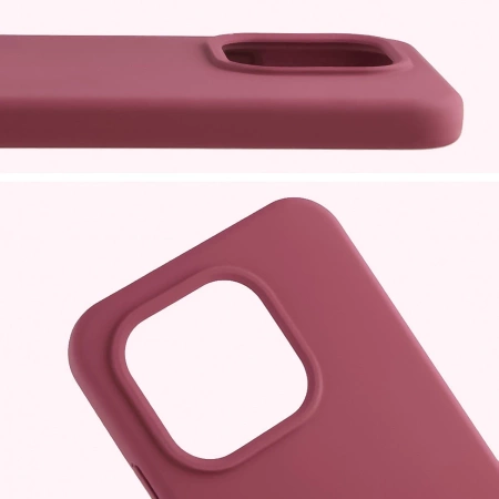Silikonowe etui Bizon Soft Case do Xiaomi 15T, ciemnofioletowe