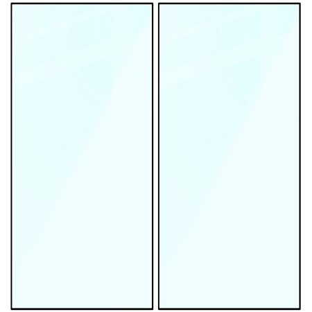 Szkło hartowane Bizon Glass Edge Duo do Galaxy S24 Ultra, czarna ramka, 2 sztuki