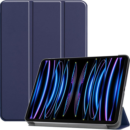 Etui Bizon Case Tab Croc do Apple iPad Pro 11 2022/2021/2020/2018, granatowe