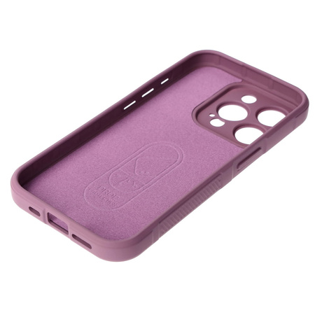 Pancerne etui Bizon Case Tur do iPhone 15 Pro, jasnofioletowe
