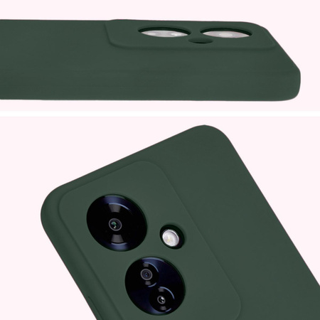 Silikonowe etui Bizon Soft Case do Oppo Reno11 F 5G, ciemnozielone