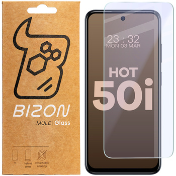 Elastyczne szkło hybrydowe Bizon Glass Mule do Infinix Hot 50i