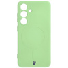 Etui Bizon Case Silicone Magnetic Sq do Galaxy S24, jasnozielone