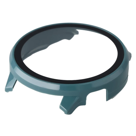 Etui ze szkłem do zegarka Bizon Case+Glass Watch do Garmin Venu 4 45 mm, zielone