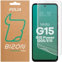 Folia hydrożelowa na ekran Bizon Glass Hydrogel Front do Motorola Moto G15 / G15 Power / G05 / E15, 1 sztuka