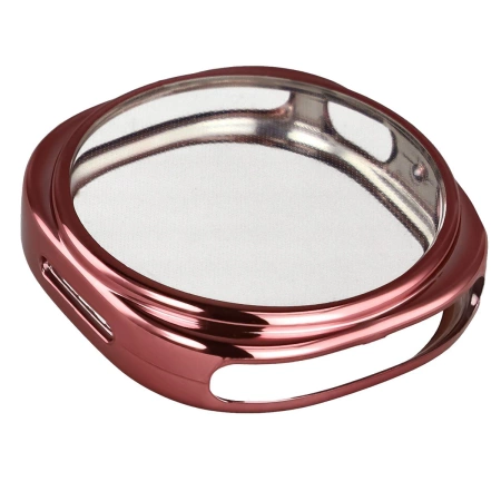 Etui z osłoną ekranu Bizon Case Watch Felipe do Galaxy Watch 8 40 mm, różowe