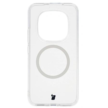 Etui z pierścieniem magnetycznym Bizon Case CrystalO do Xiaomi Redmi Note 15 Pro Plus 5G, przezroczyste