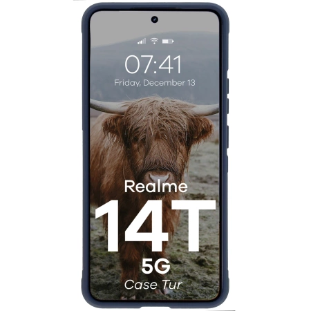 Pancerne etui Bizon Case Tur do Realme 14T 5G, granatowe