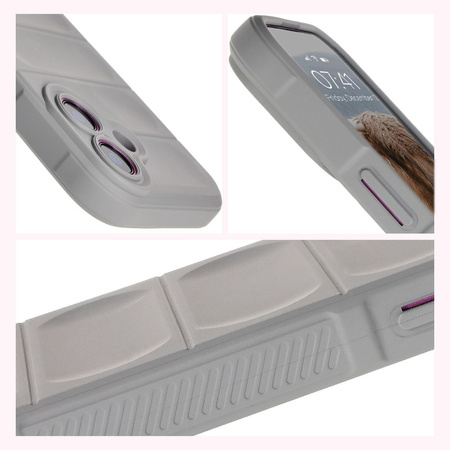 Pancerne etui Bizon Case Tur do iPhone 16, jasnoszare