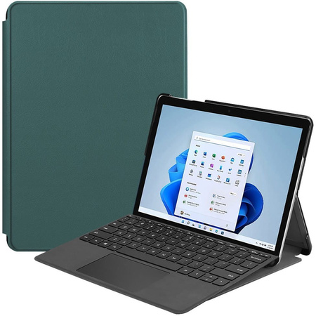 Etui Bizon Case Tab Croc do Microsoft Surface Go 3 / Go 2 / Go, ciemnozielone