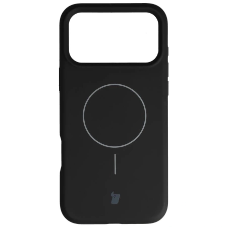 Silikonowe etui z pierścieniem magnetycznym Bizon Soft Case Magnetic do iPhone 17 Pro Max, czarne