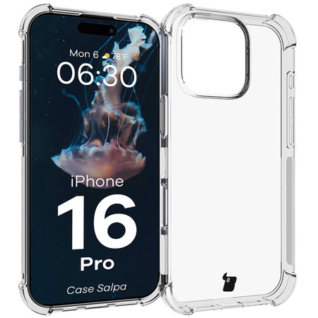 Etui + 2x folia na ekran + szkiełko na obiektyw Bizon Case Clear Pack do iPhone 16 Pro