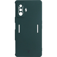 Etui Bizon Case Silicone do Xiaomi Poco F4 GT, ciemnozielone