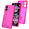 Silikonowe etui Bizon Soft Case do Motorola Moto G04, neonowo-różowe