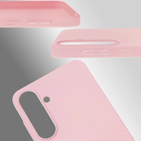 Etui Bizon Case Łupka do Galaxy S25 Plus, różowe