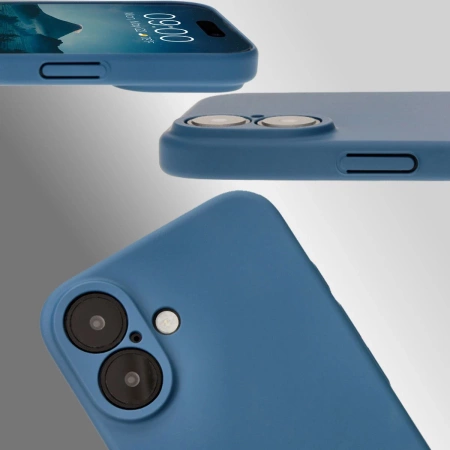 Etui Bizon Case Łupka do iPhone 16, niebieskie