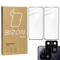 2x Szkło + szybka na aparat Bizon Edge Pack do Xiaomi 13 Pro