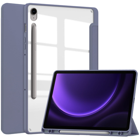 Etui Bizon Case Tab Clear Matt do Galaxy Tab S10 Lite / S10 FE / S9 / S9 FE, lawendowe