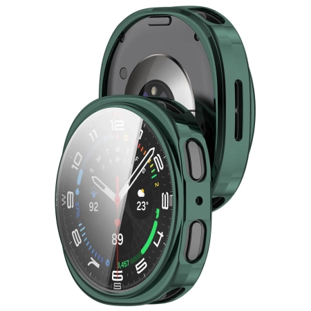 Etui z osłoną ekranu Bizon Case Watch Felipe do Galaxy Watch 8 40 mm, zielone