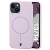 Silikonowe etui z pierścieniem magnetycznym Bizon Soft Case Magnetic do iPhone 14/13, jasnofioletowe