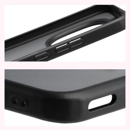 Etui Bizon Case Angelo do Xiaomi Redmi Note 15 Pro Plus 5G, przydymione z czarną ramką