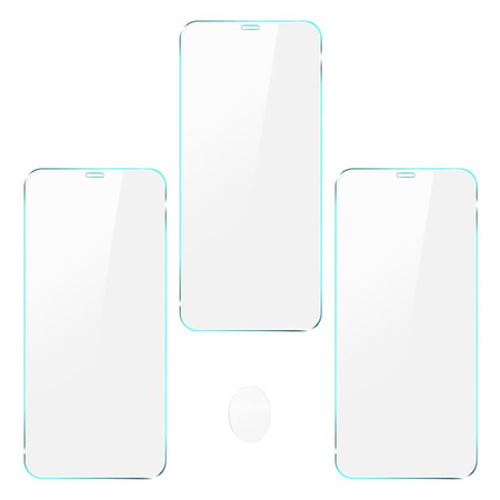 3x Szkło hartowane + szybka na aparat Bizon Glass Clear Pack do iPhone Xr