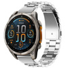 Pasek ze stali nierdzewnej do smartwatcha, Bizon Strap Watch Aura, QuickFit 22 mm, srebrny