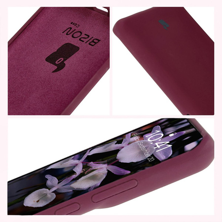 Silikonowe etui Bizon Soft Case do Motorola Edge 50 Pro, ciemnofioletowe