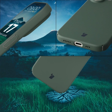 Etui Bizon Case Łupka do iPhone 17, zielone