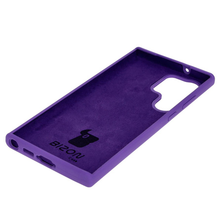 Silikonowe etui Bizon Soft Case do Galaxy S23 Ultra, fioletowe