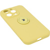 Etui Bizon Case Silicone Ring Sq do iPhone 14 Pro, żółte