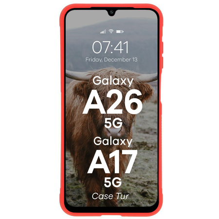 Pancerne etui Bizon Case Tur do Galaxy A17 5G / A26 5G, czerwone