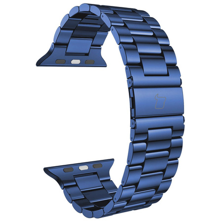 Pasek ze stali nierdzewnej Bizon Strap Watch Aura do Apple Watch 38/40/41/42 mm, niebieski