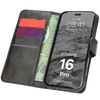 Etui z klapką Bizon Case Pocket do iPhone 16 Pro, czarne
