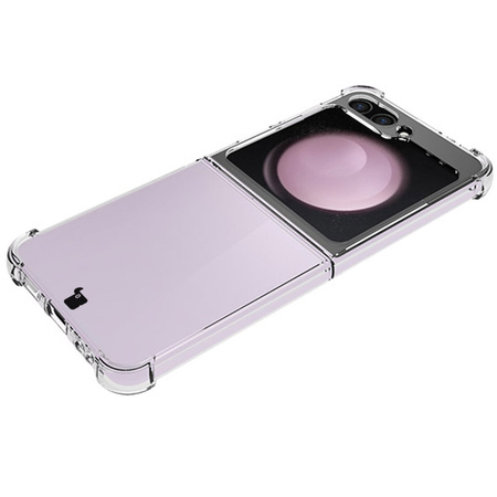 Elastyczne etui + 2x folia na ekran Bizon Case Clear Pack do Galaxy Z Flip6, przezroczyste