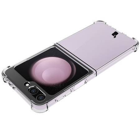 Elastyczne etui + 2x folia na ekran Bizon Case Clear Pack do Galaxy Z Flip6, przezroczyste