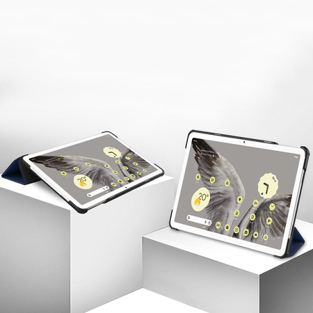 Etui Bizon Case Tab Croc do Google Pixel Tablet, granatowe
