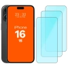 Szkło ochronne 2.5D Bizon Smart Glass do iPhone 15 / 16, 3 sztuki