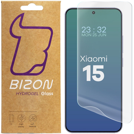 Folia hydrożelowa na ekran Bizon Glass Hydrogel Front Duo do Xiaomi 15, 2 sztuki
