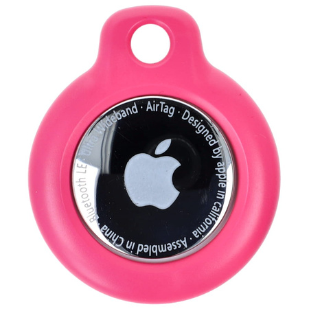 Etui Bizon Case Locator Keychain do Apple AirTag, różowe